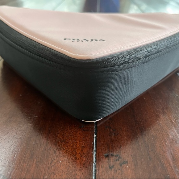 Prada Beauty Pink and Black Triangle Pouch - Picture 5 of 13